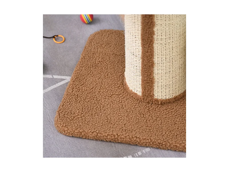 Árbol para gatos con sisal, plataforma y cojín, madera, beige (45x45x91 cm)