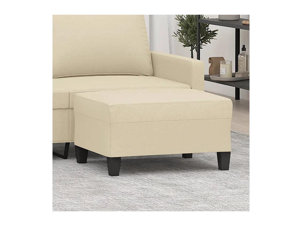 Poggiapiedi Crema 70x55x41 cm Tessuto