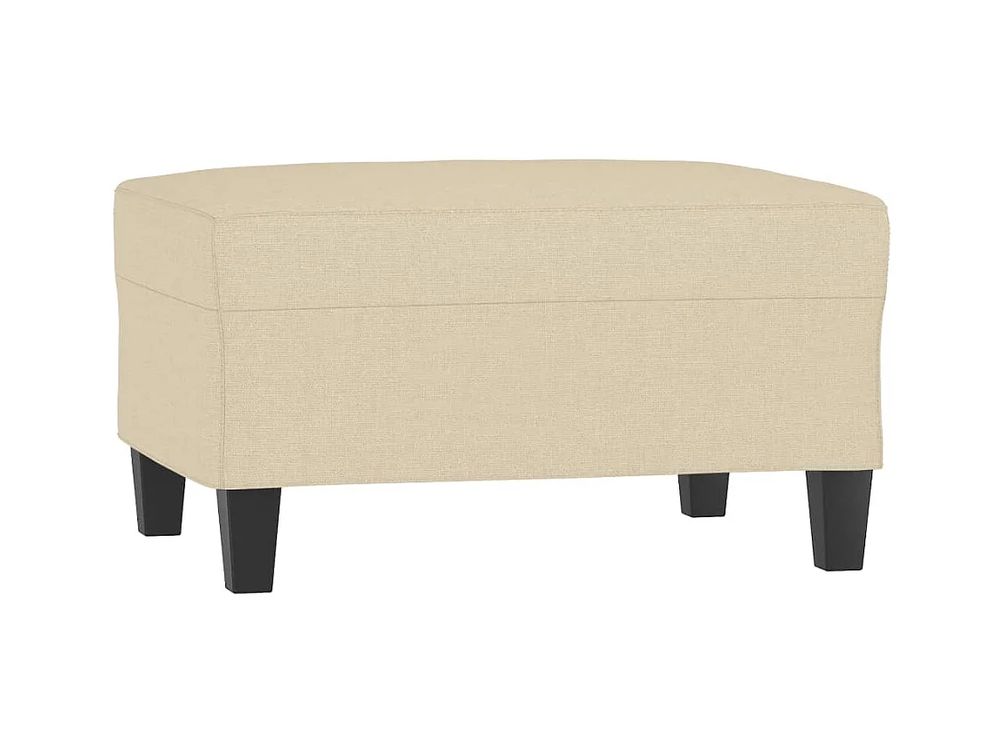 Poggiapiedi Crema 70x55x41 cm Tessuto