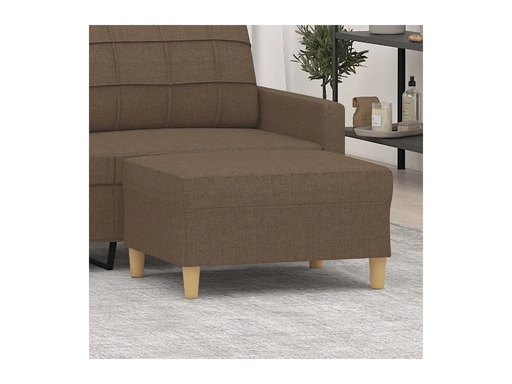 Poggiapiedi marrone 70x55x41 cm in tessuto