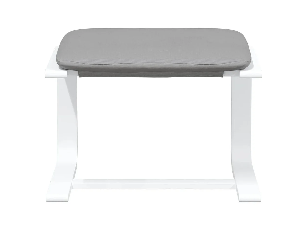 Poggiapiedi grigio chiaro 51x41x40 cm in tessuto