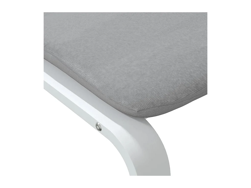 Poggiapiedi grigio chiaro 51x41x40 cm in tessuto