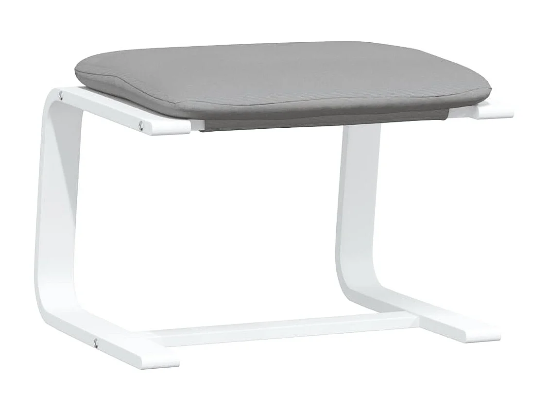 Repose-pied Gris clair 51x41x40 cm Tissu