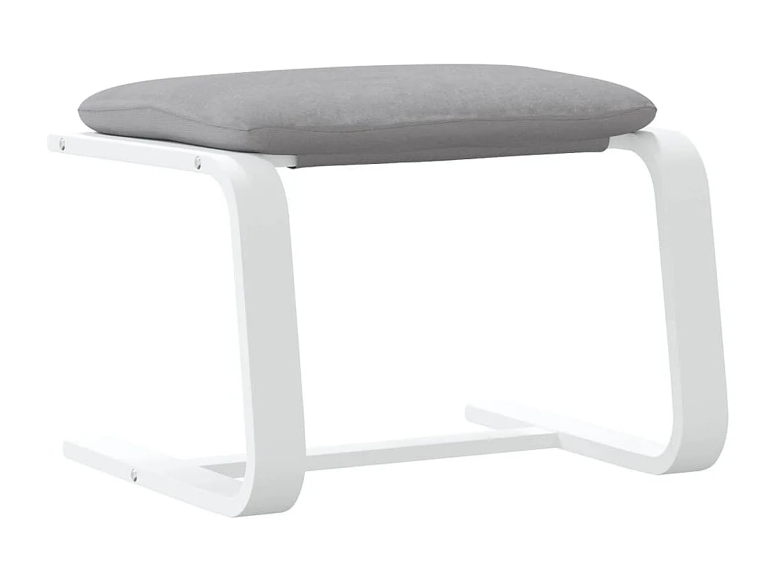 Repose-pied Gris clair 51x41x40 cm Tissu