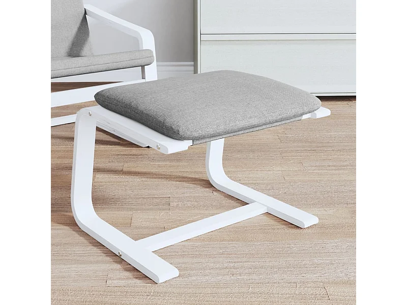 Repose-pied Gris clair 51x41x40 cm Tissu