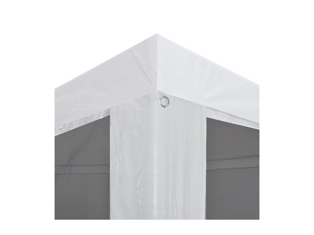 Carpa de recepción con 6 paredes de malla de 4 x 3 m