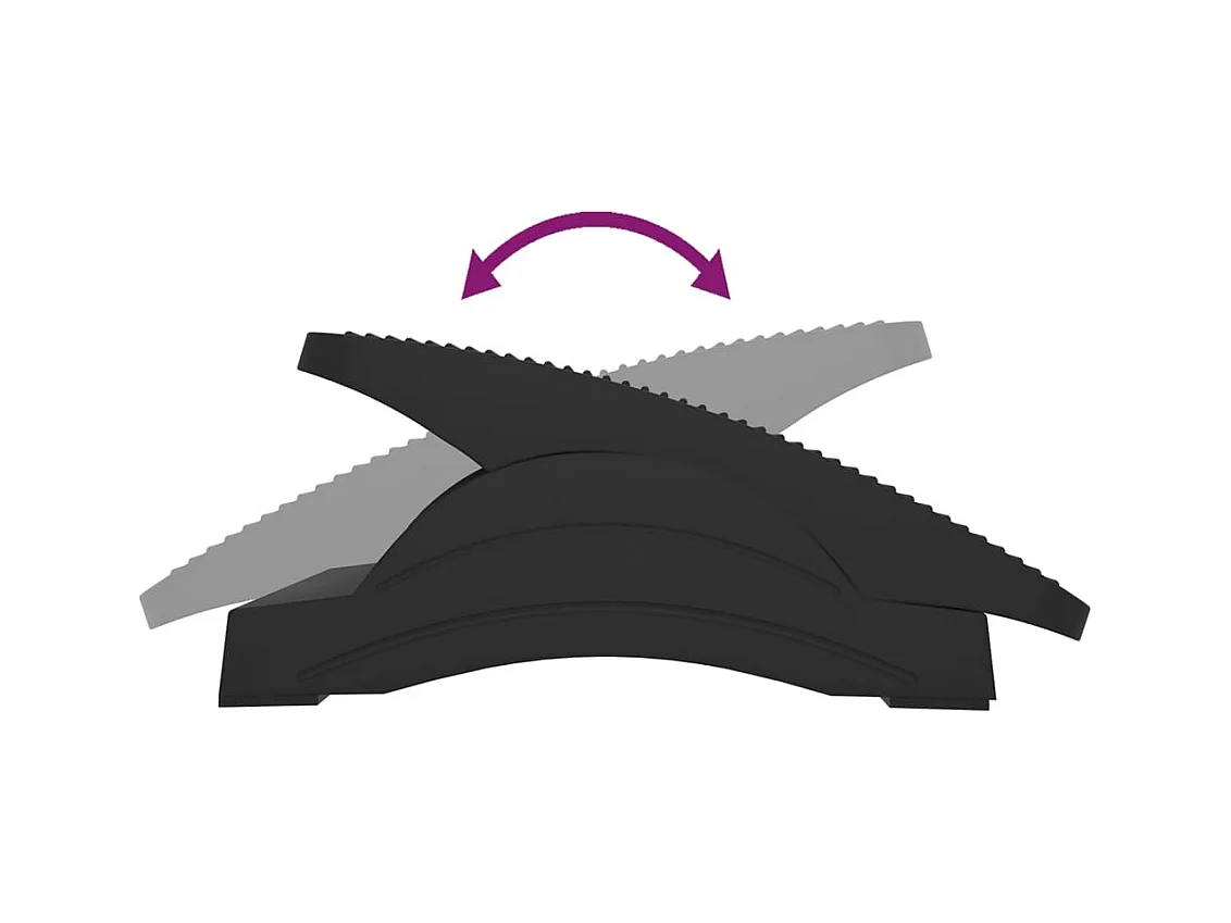 Zwarte voetensteun 43,5x32,5x10,5 cm