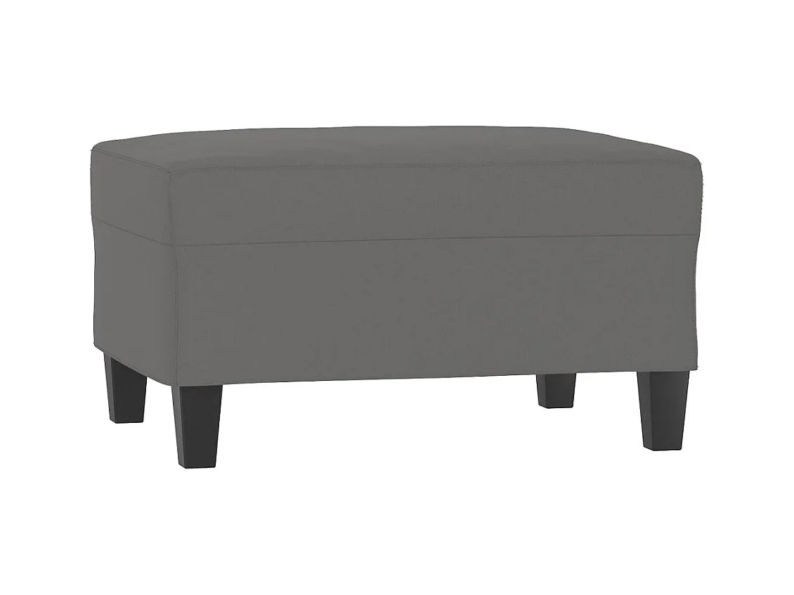 Donkergrijze voetenbank 70x55x41 cm microvezelstof