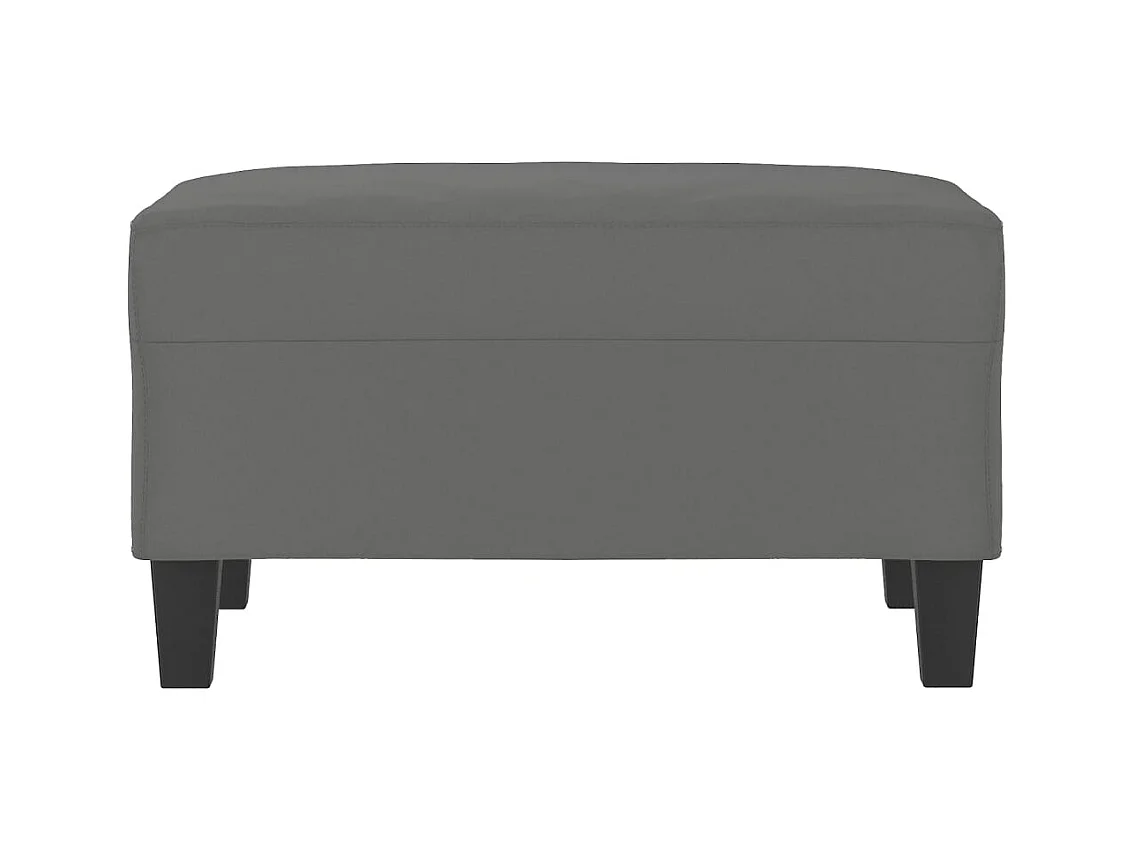 Donkergrijze voetenbank 70x55x41 cm microvezelstof