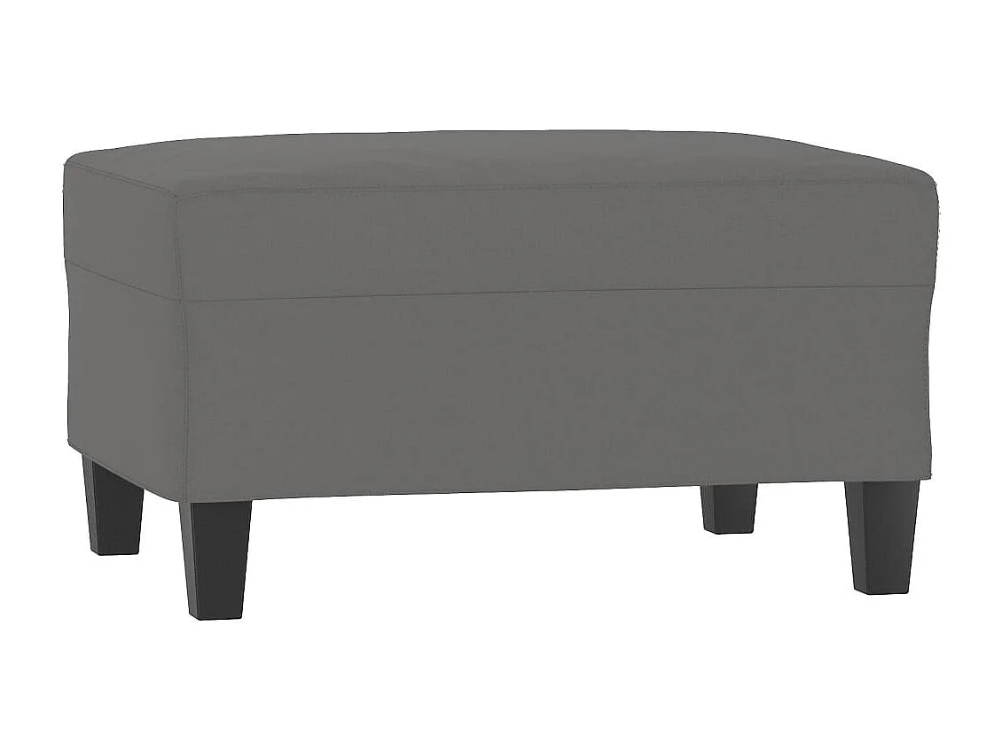 Poggiapiedi grigio scuro 70x55x41 cm tessuto in microfibra
