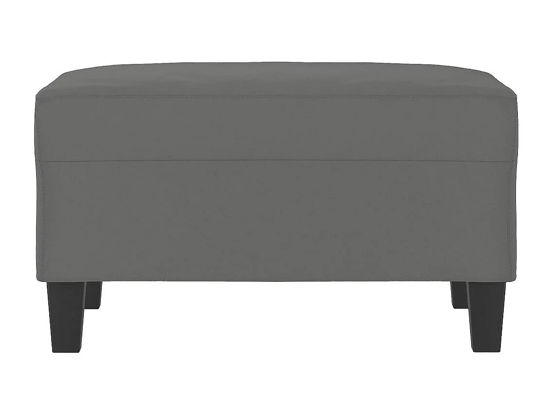 Poggiapiedi grigio scuro 70x55x41 cm tessuto in microfibra