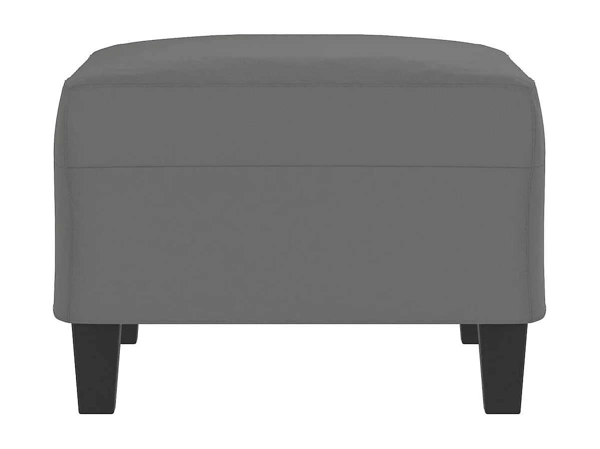 Poggiapiedi grigio scuro 70x55x41 cm tessuto in microfibra