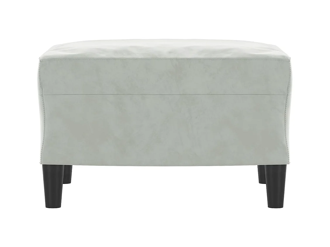 Voetenbank Lichtgrijs 60x50x41 cm Fluweel