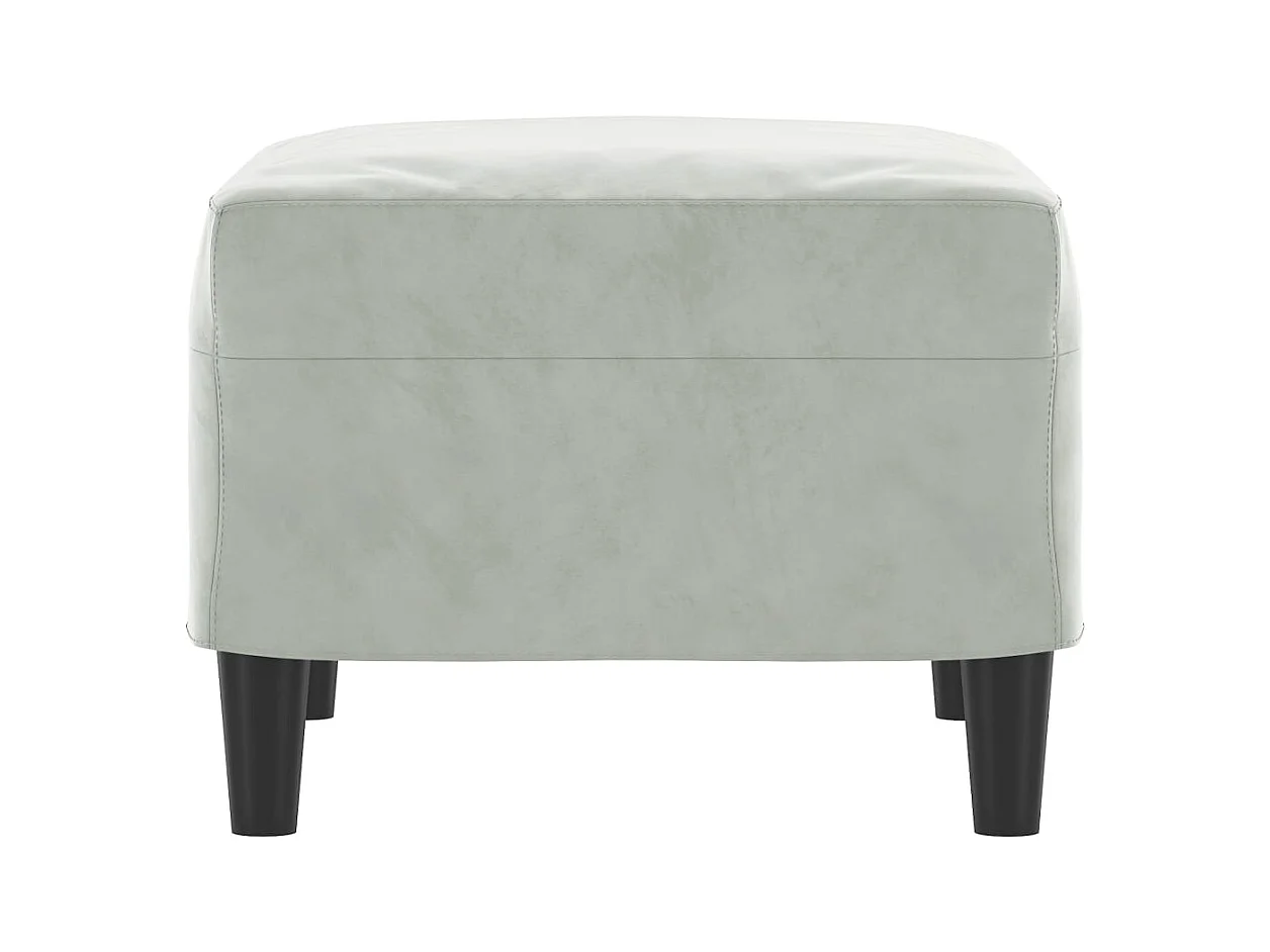 Voetenbank Lichtgrijs 60x50x41 cm Fluweel