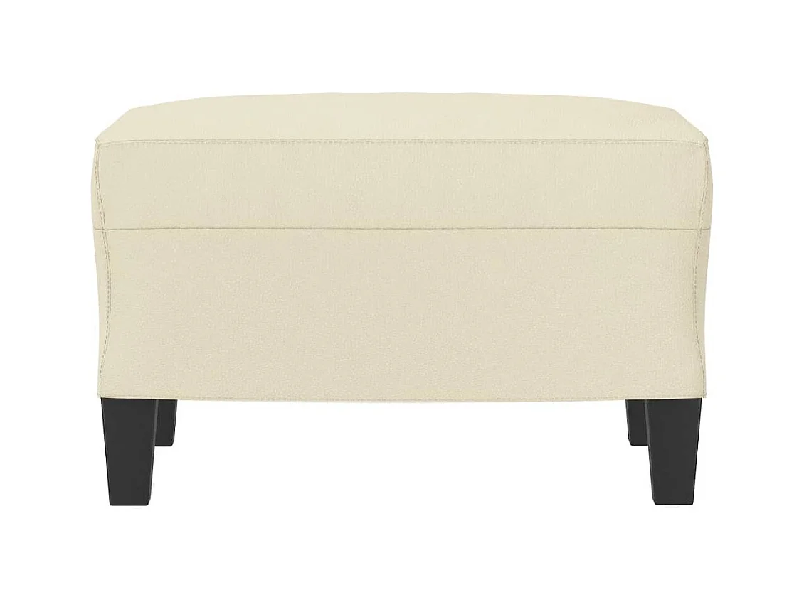 Crèmekleurige voetenbank 60x50x41 cm kunstleer