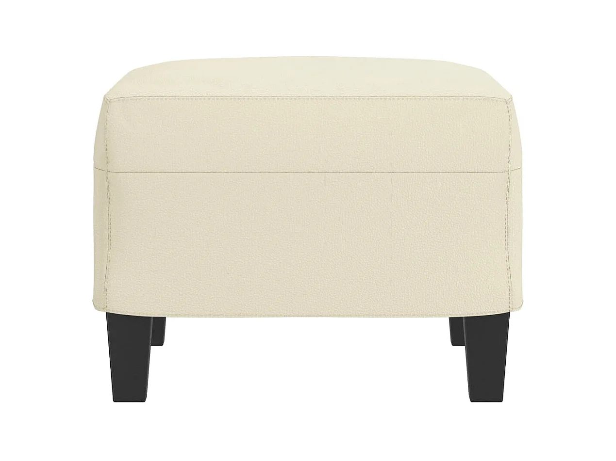 Crèmekleurige voetenbank 60x50x41 cm kunstleer