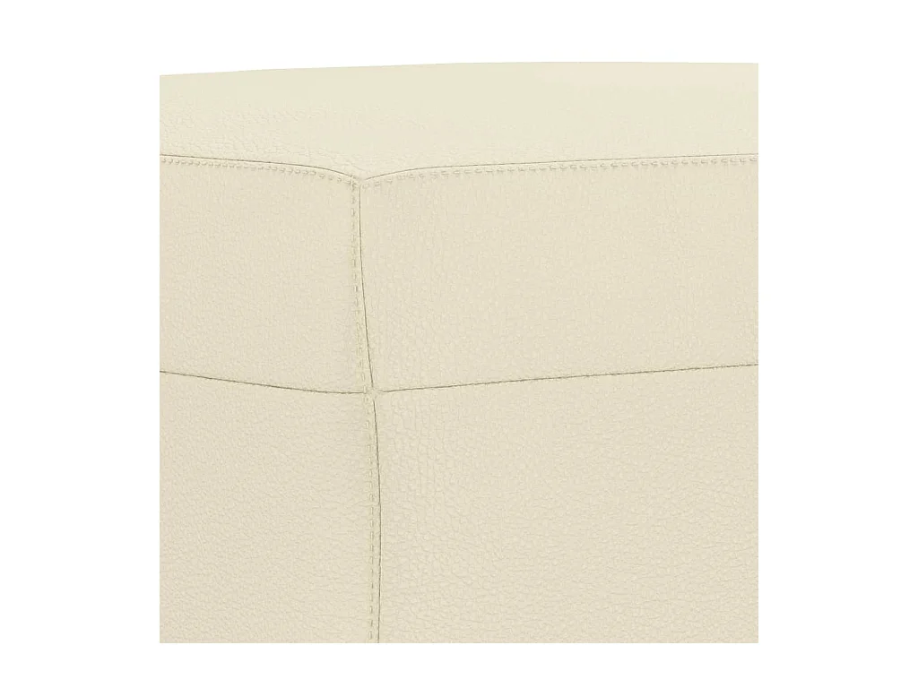 Crèmekleurige voetenbank 60x50x41 cm kunstleer
