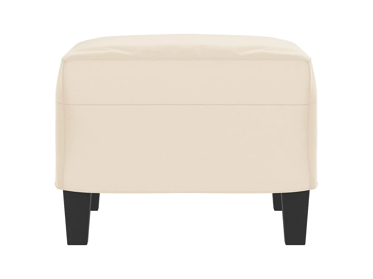 Beige voetenbank 60x50x41 cm Microvezelstof
