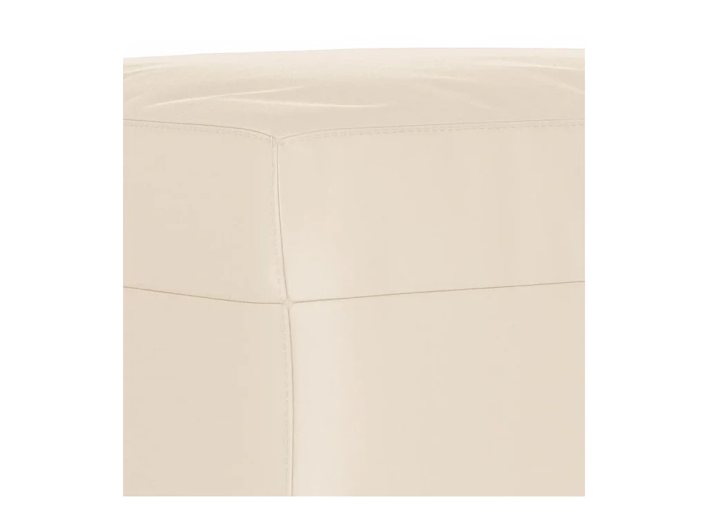 Beige voetenbank 60x50x41 cm Microvezelstof