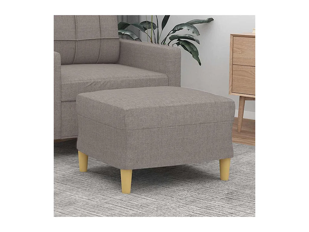 Taupe voetenbank 60x50x41 cm stof