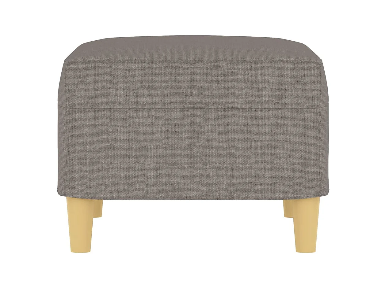 Taupe voetenbank 60x50x41 cm stof