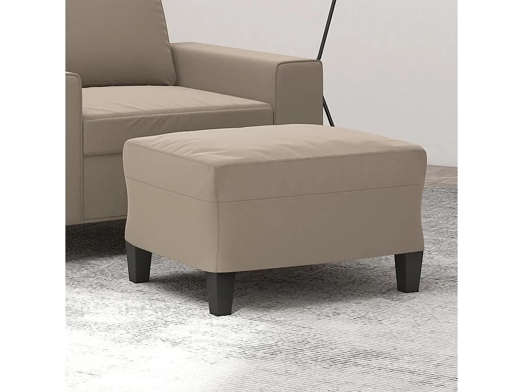 Poggiapiedi tortora 60x50x41 cm Tessuto in microfibra