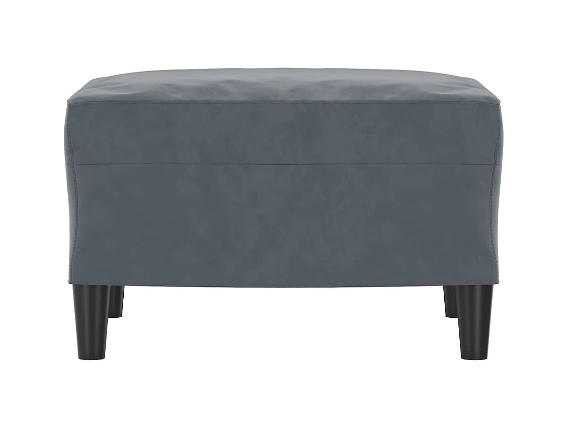 Donkergrijze voetenbank 60x50x41 cm fluweel