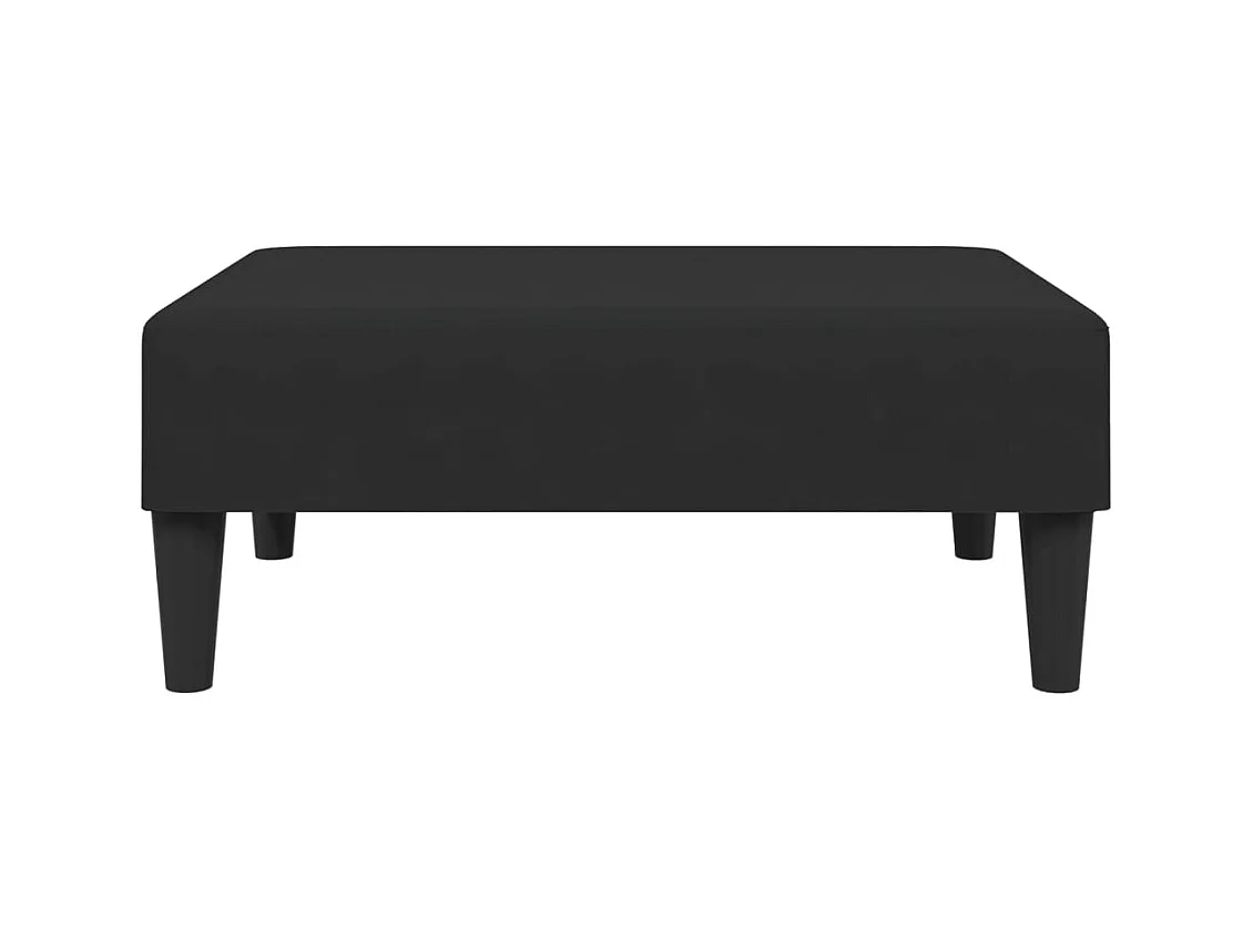 Reposapiés negro 77x55x31 cm terciopelo
