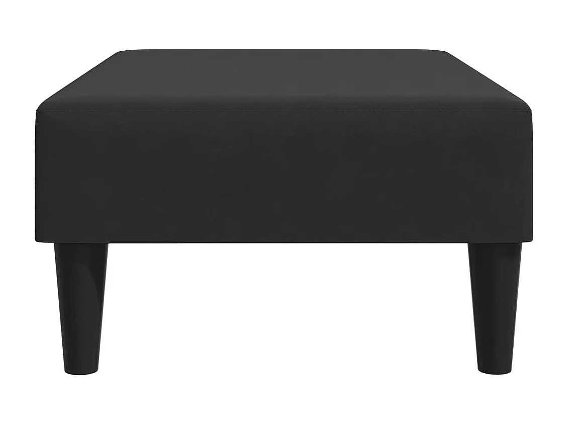 Reposapiés negro 77x55x31 cm terciopelo