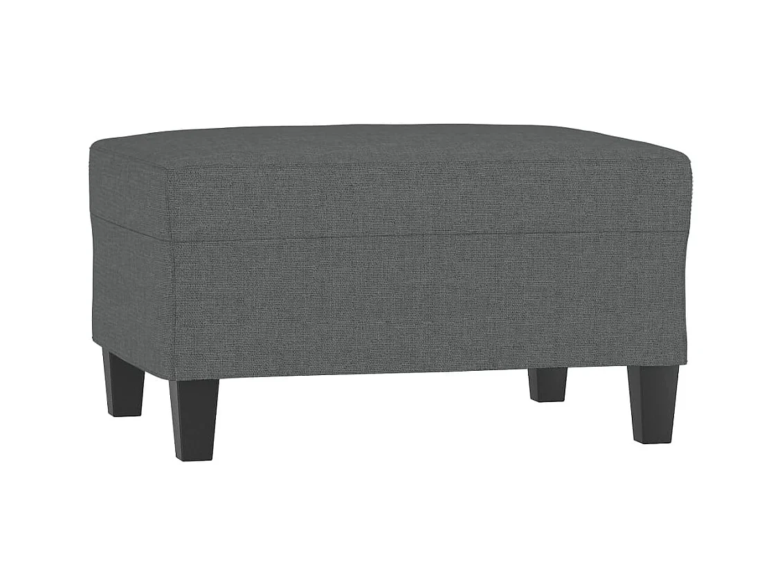 Donkergrijze voetenbank 70x55x41 cm stof