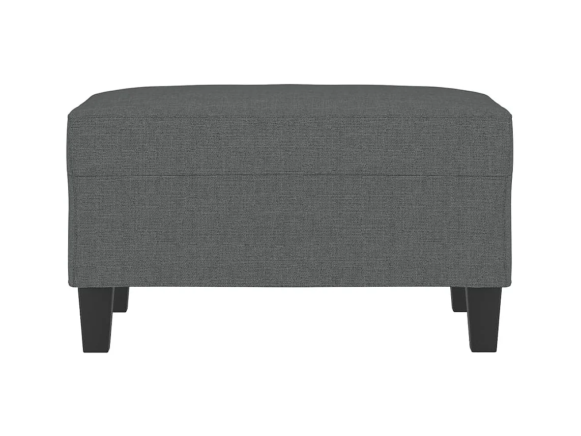 Donkergrijze voetenbank 70x55x41 cm stof
