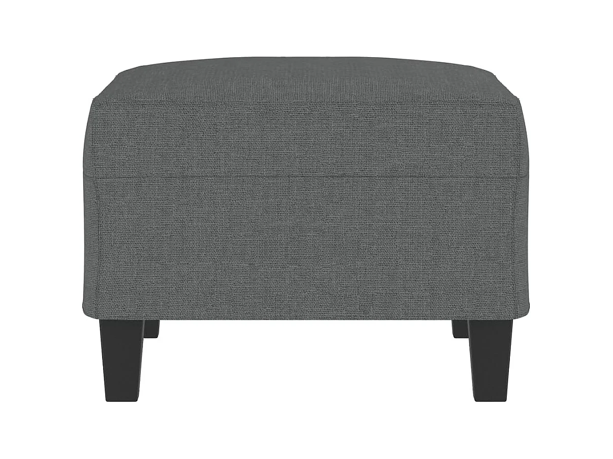 Donkergrijze voetenbank 70x55x41 cm stof