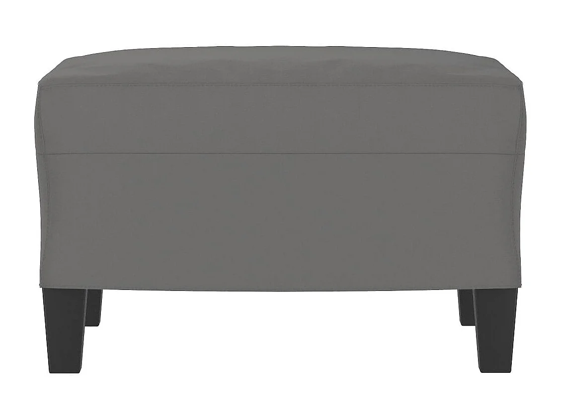 Poggiapiedi grigio scuro 60x50x41 cm tessuto in microfibra