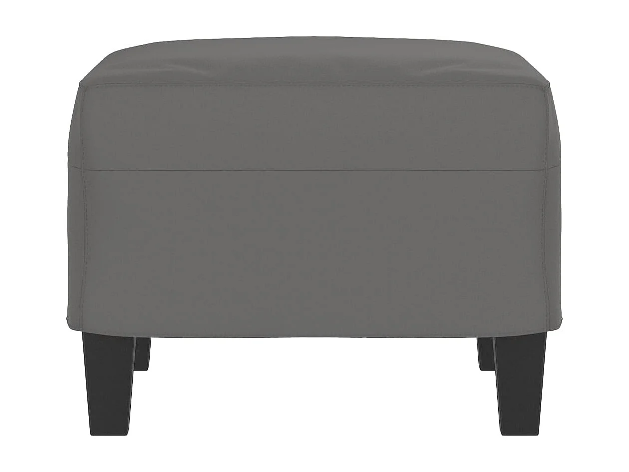 Poggiapiedi grigio scuro 60x50x41 cm tessuto in microfibra