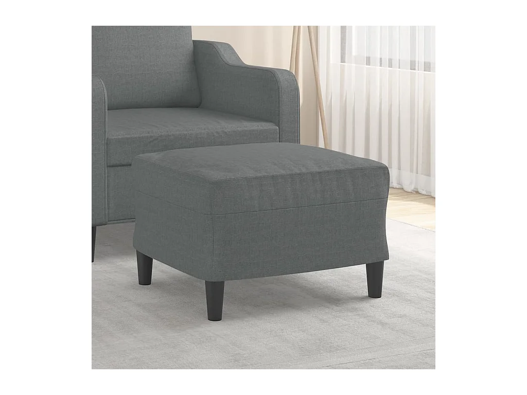 Poggiapiedi grigio scuro 60x50x41 cm in tessuto