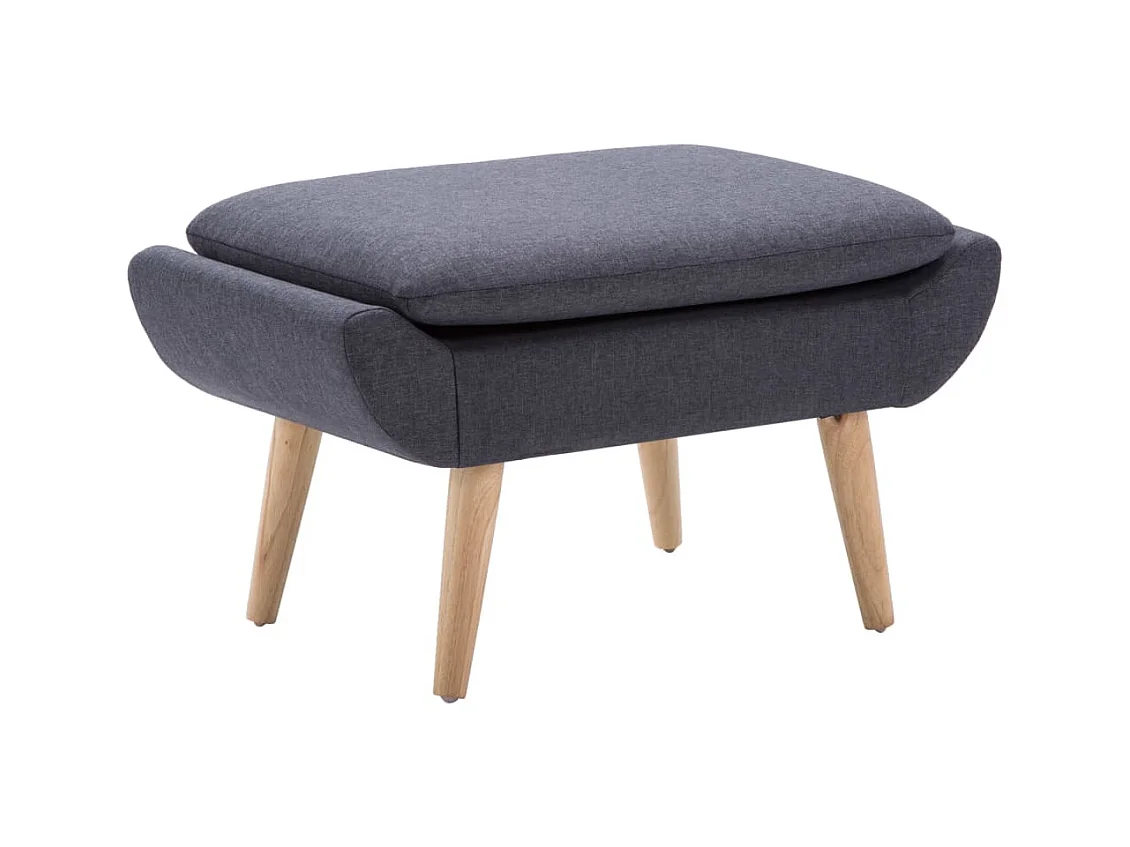 Fußhocker Stoffbezug 73 x 43 x 42 cm Dunkelgrau