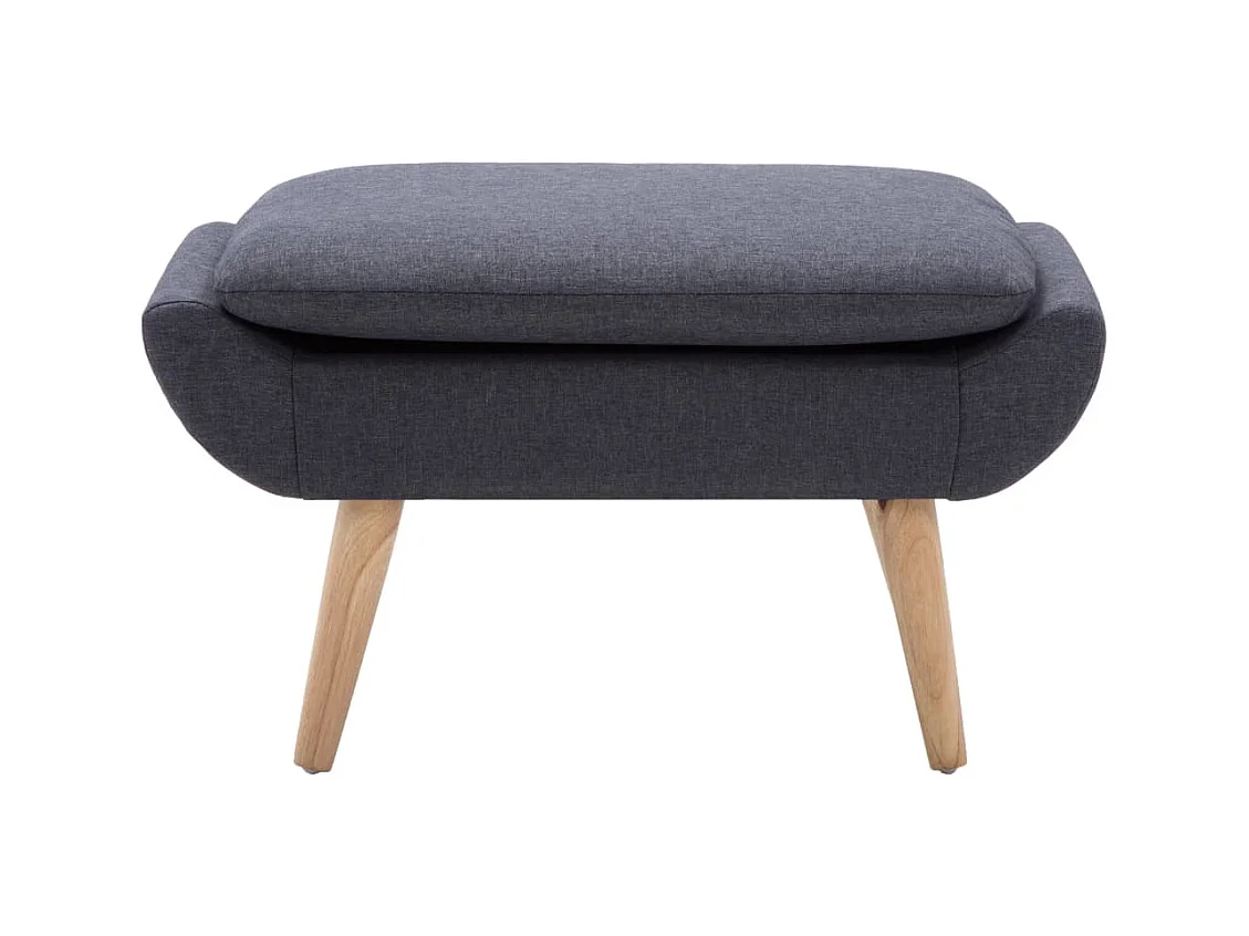 Fußhocker Stoffbezug 73 x 43 x 42 cm Dunkelgrau