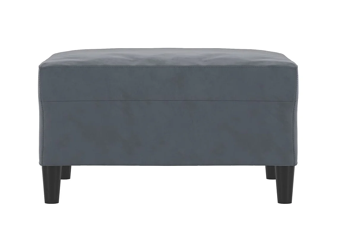 Dunkelgrauer Fußhocker 70x55x41 cm Samt