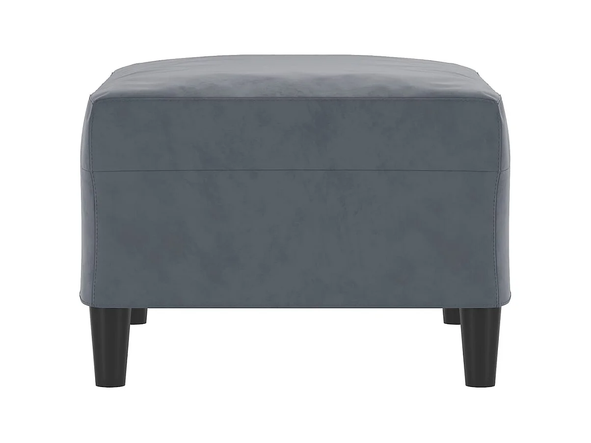 Dunkelgrauer Fußhocker 70x55x41 cm Samt