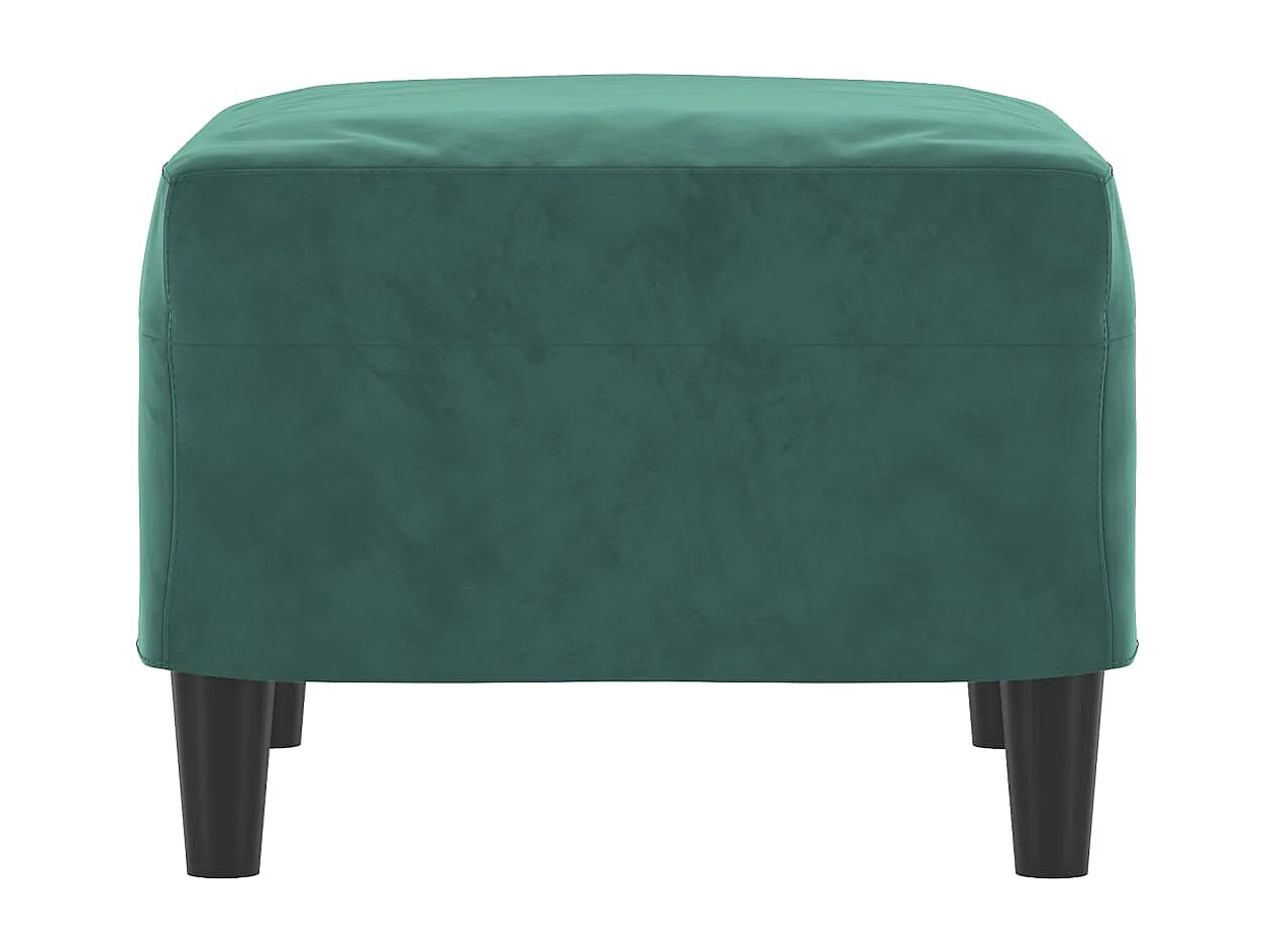Poggiapiedi verde scuro 60x50x41 cm in velluto