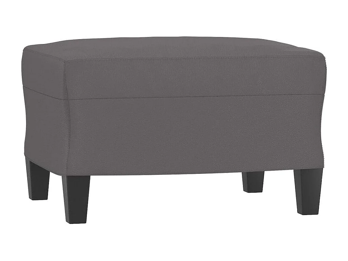 Poggiapiedi grigio 60x50x41 cm in similpelle