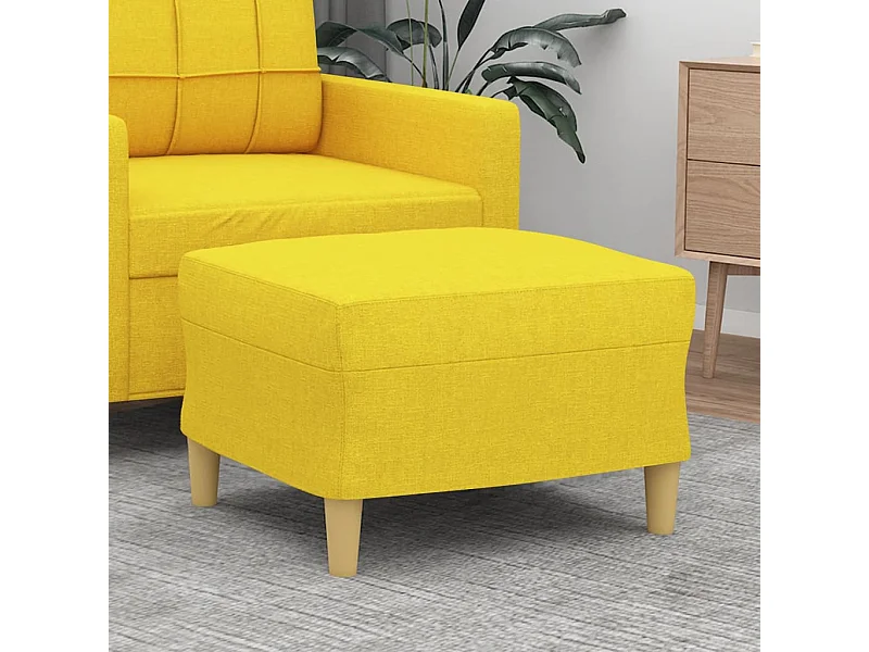 Repose-pied Jaune clair 60x50x41 cm Tissu