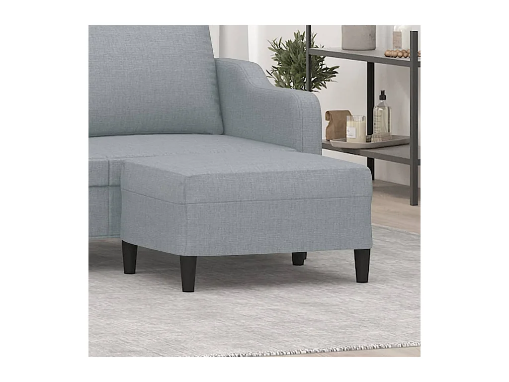 Repose-pied Gris clair 70x55x41 cm Tissu