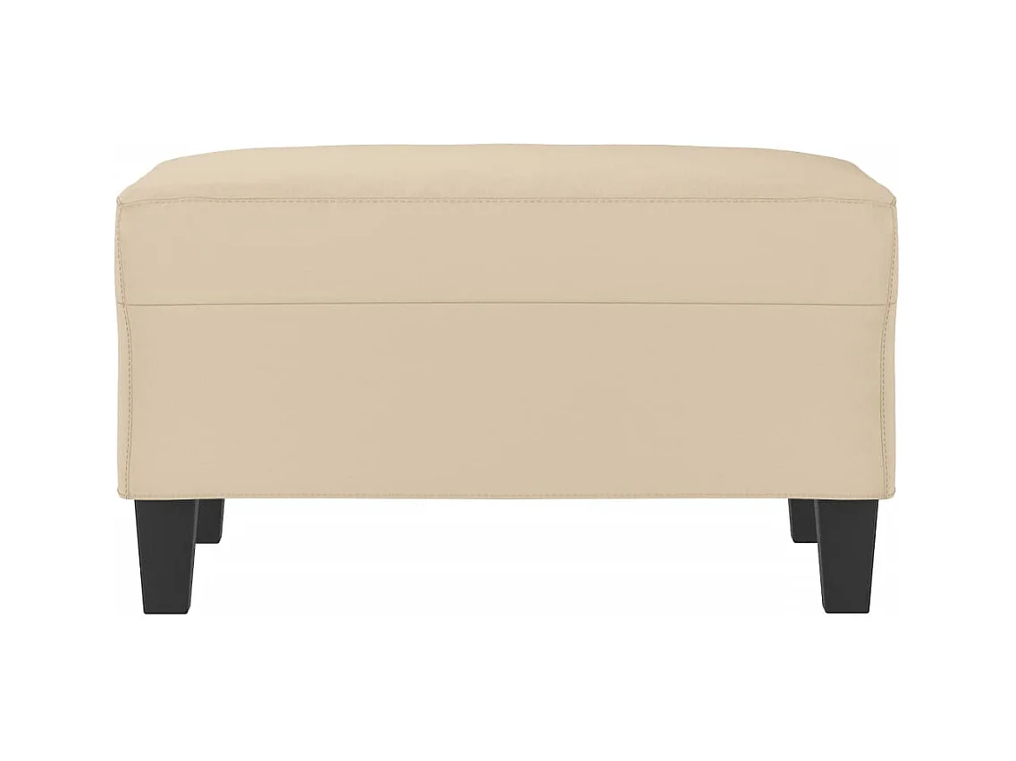 Crèmekleurige voetenbank 70x55x41 cm Microvezelstof