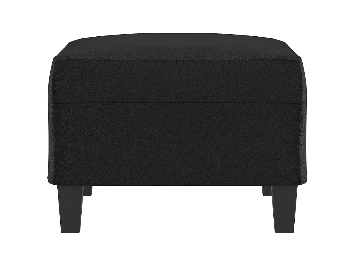 Reposapiés negro 70x55x41 cm Piel sintética