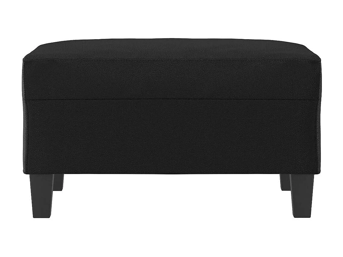 Poggiapiedi nero 70x55x41 cm in similpelle