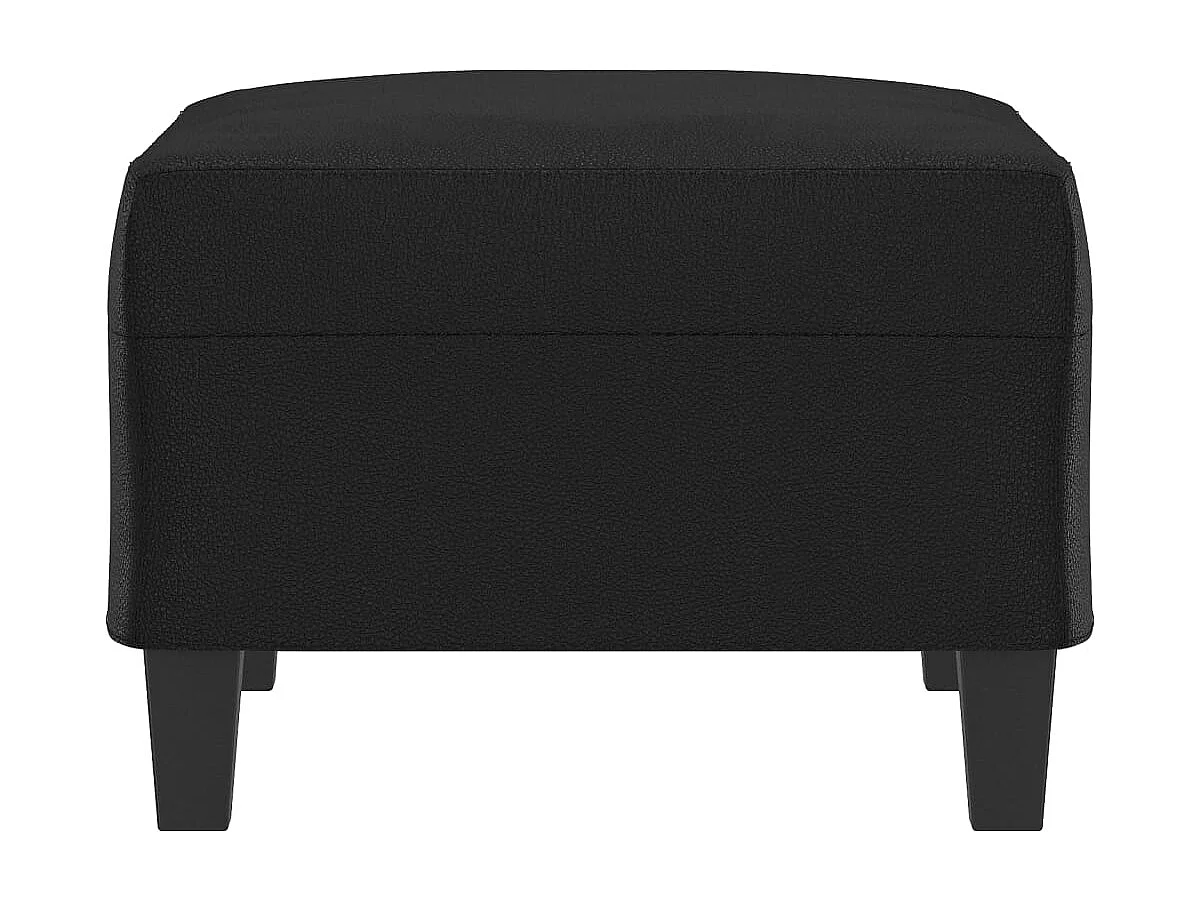 Poggiapiedi nero 70x55x41 cm in similpelle