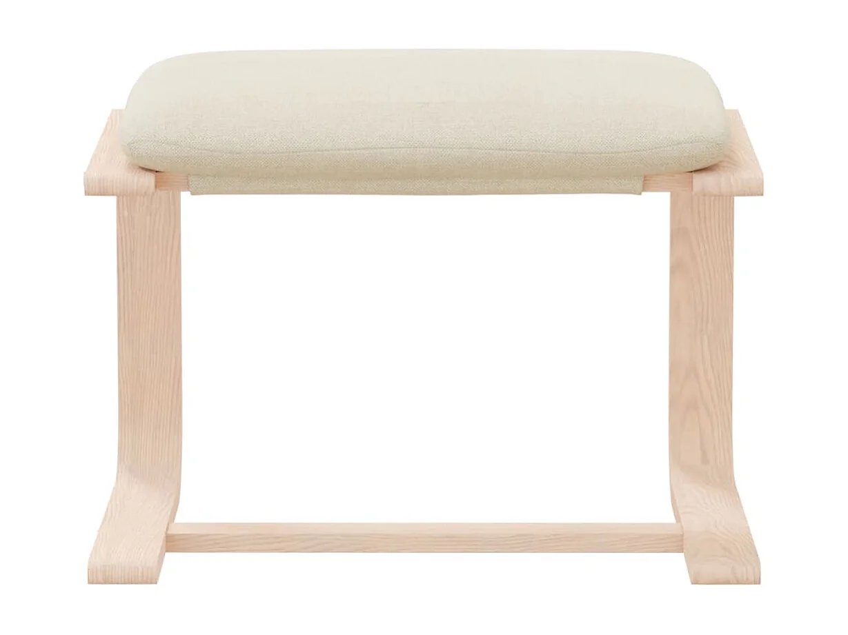 Poggiapiedi Crema 51x41x40 cm Tessuto