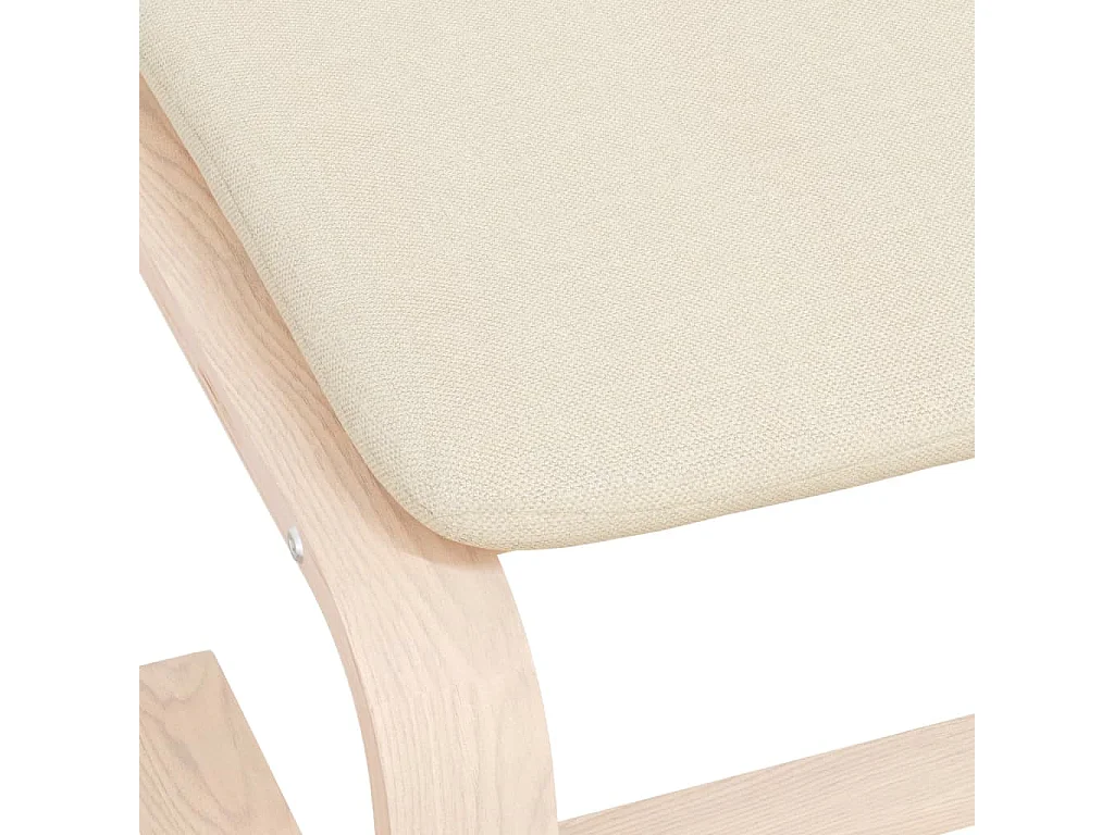 Poggiapiedi Crema 51x41x40 cm Tessuto