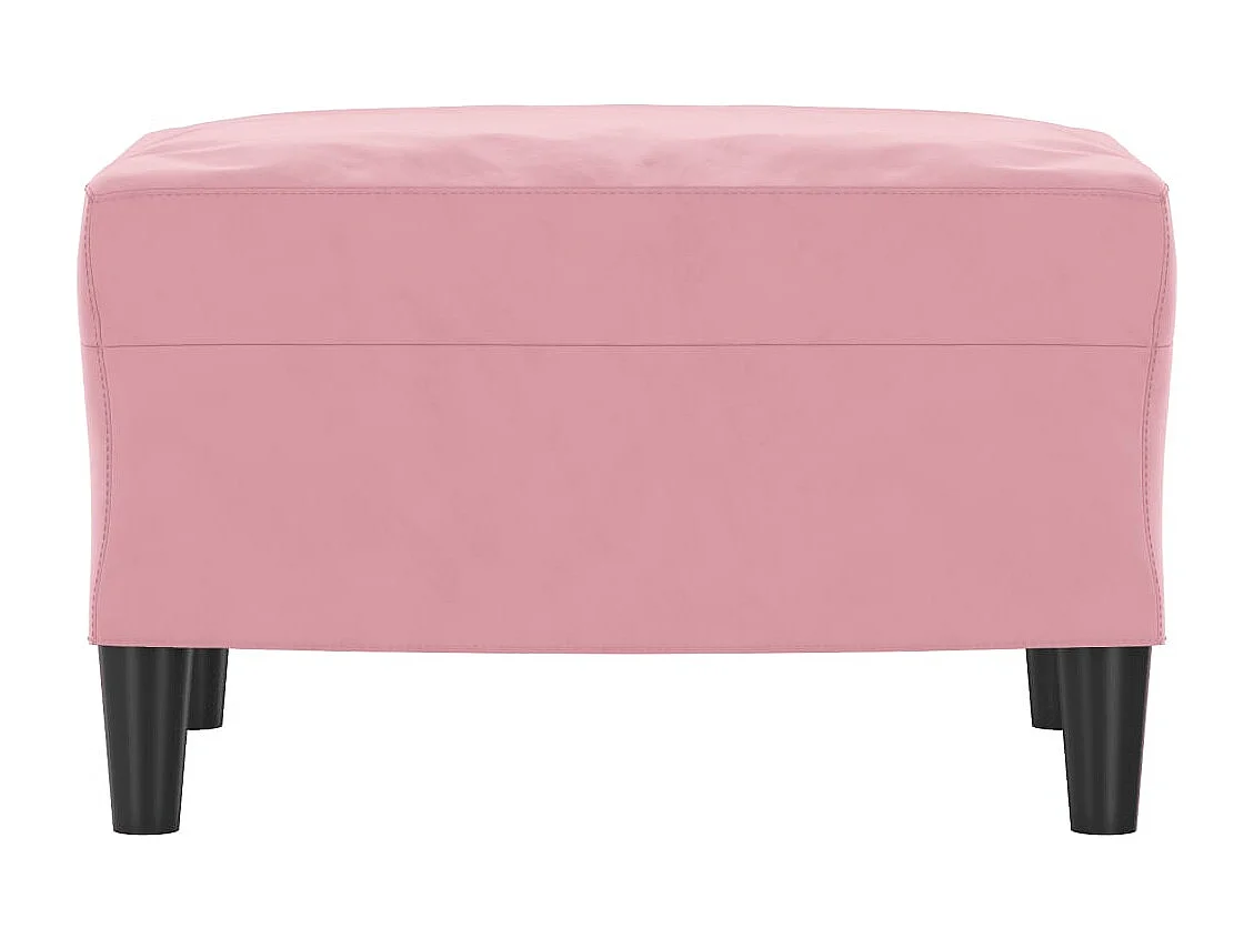 Poggiapiedi rosa 60x50x41 cm in velluto